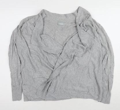 Womens UK Size L Wallis Grey Cardigan Jumper