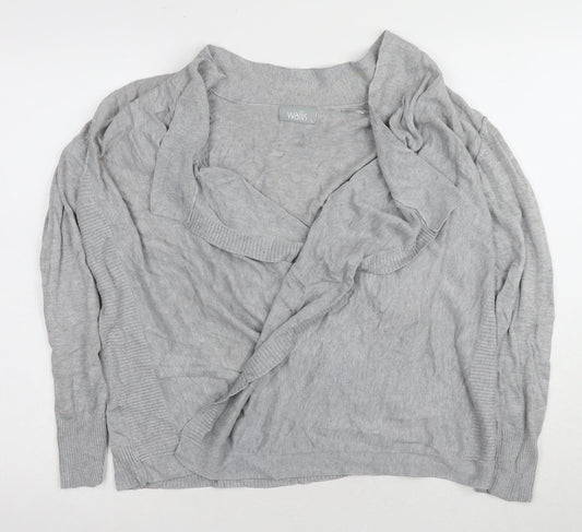 Womens UK Size L Wallis Grey Cardigan Jumper