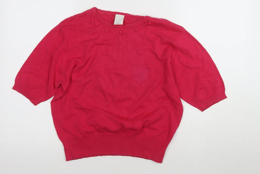 Country Casuals Women's Red Pullover Knit Jumper M