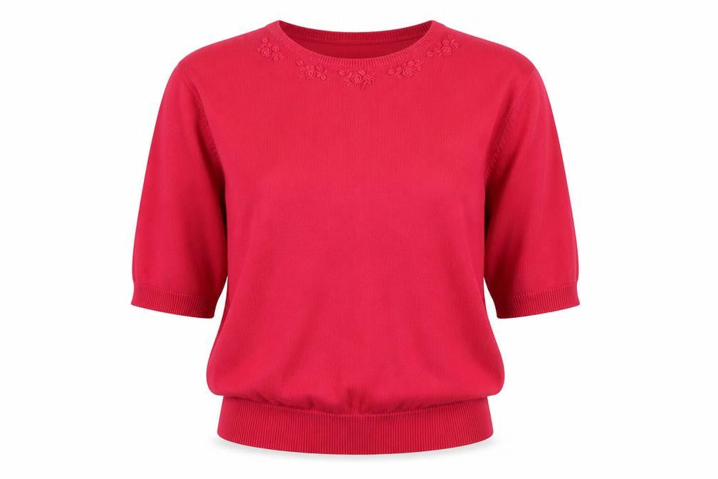 Womens UK Size M Country Casuals Red Pullover Jumper