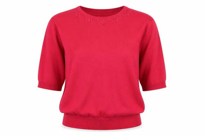 Womens UK Size M Country Casuals Red Pullover Jumper