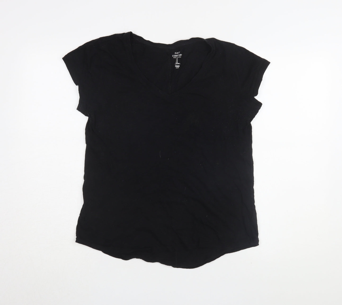 Womens UK Size M Gap Black Basic T-Shirt