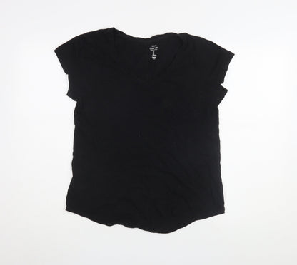Womens UK Size M Gap Black Basic T-Shirt