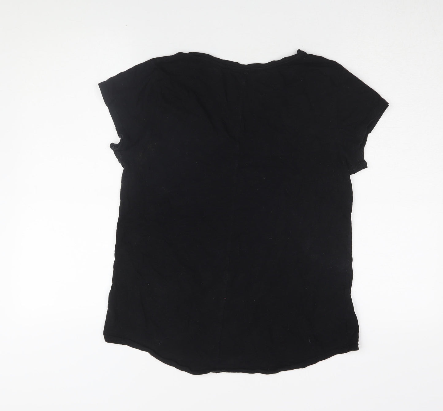 Womens UK Size M Gap Black Basic T-Shirt