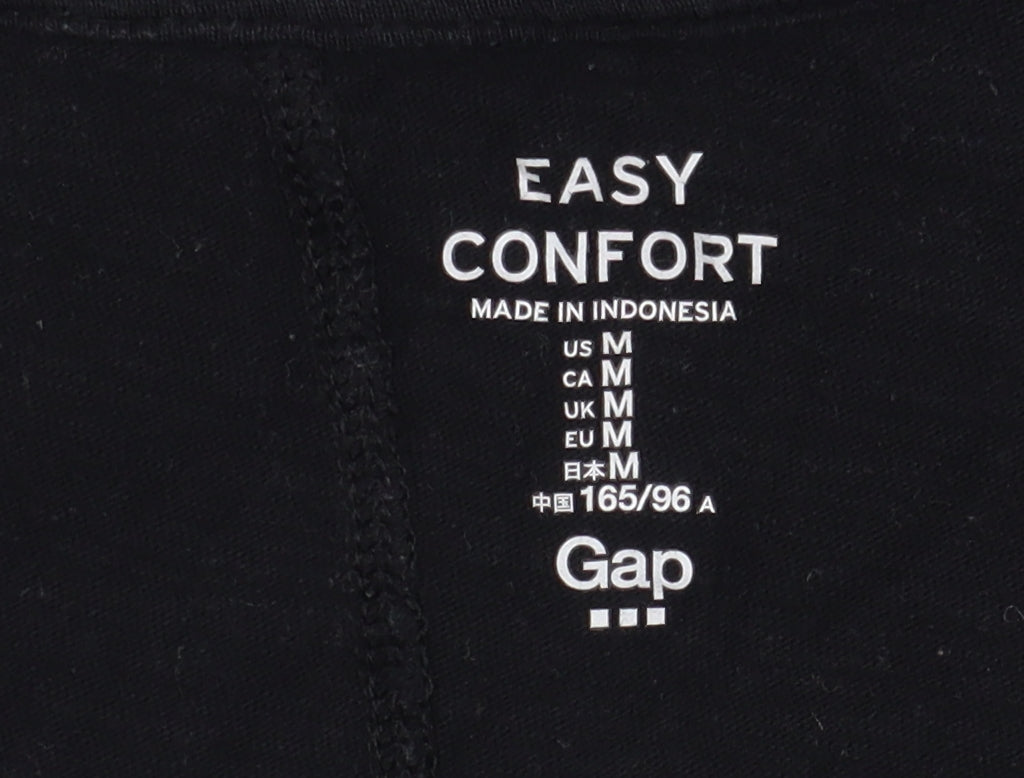 Womens UK Size M Gap Black Basic T-Shirt