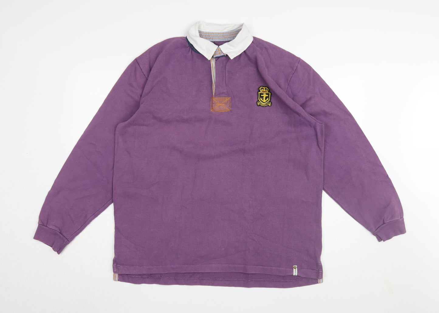 Spydenim & Company Mens Purple Long Sleeve Polo Top