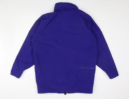 Mens UK Size M Mountain Range Blue Rain Coat