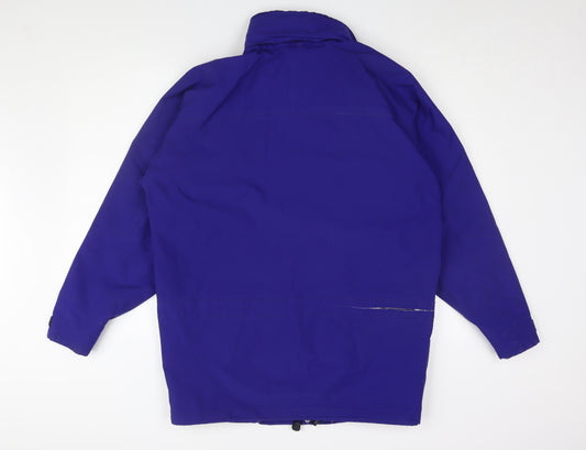 Mens UK Size M Mountain Range Blue Rain Coat