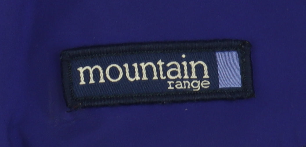 Mens UK Size M Mountain Range Blue Rain Coat