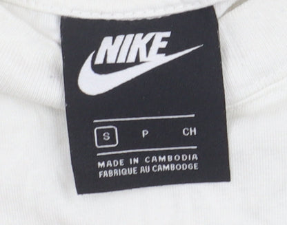 Nike Unisex Yellow T-Shirt, Size S, Colourblock Design