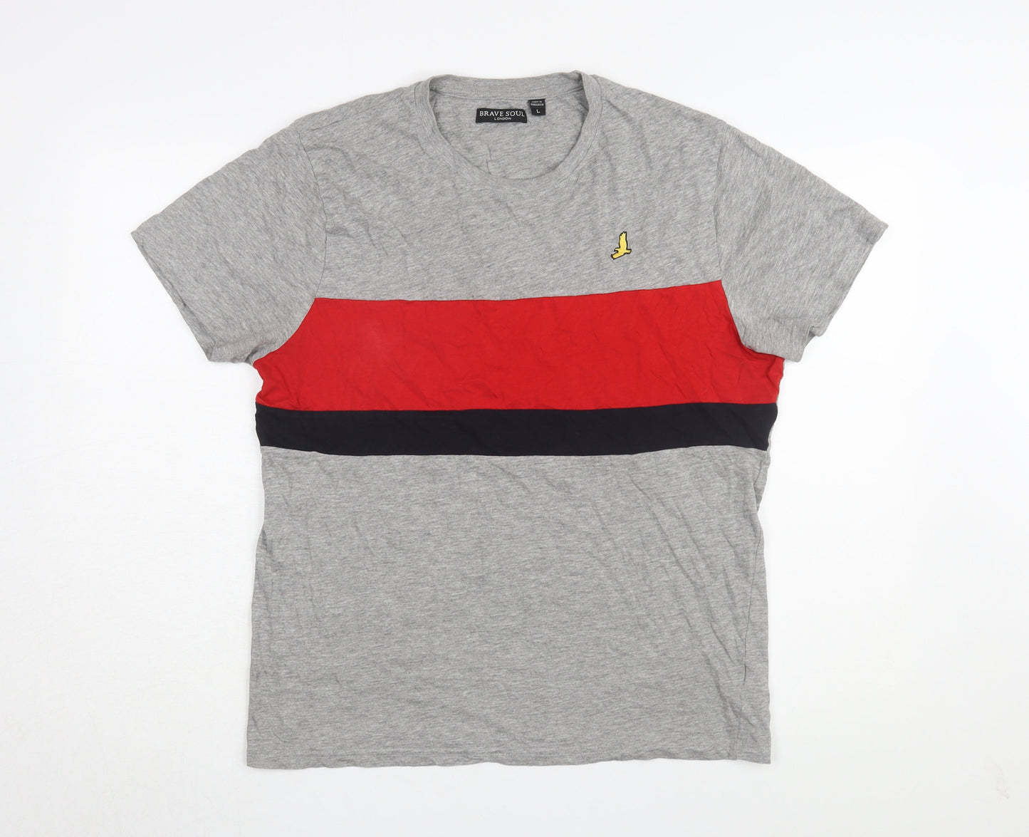 Mens UK Size L Brave Soul Multicoloured  T-Shirt