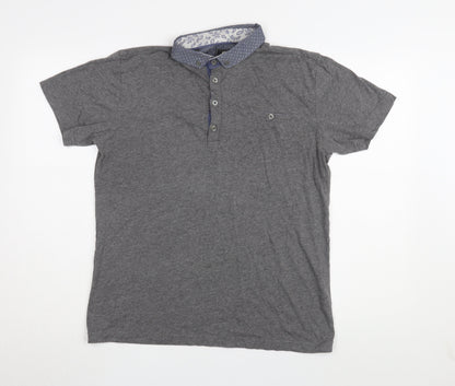 Steel & Jelly Men's Grey Polo, Size L, Short Sleeve