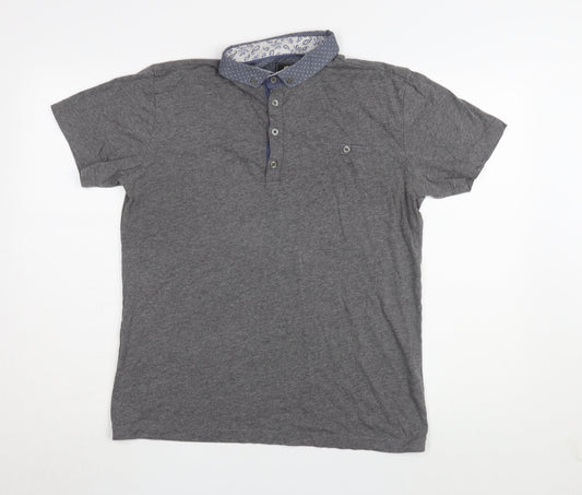Steel & Jelly Men's Grey Polo, Size L, Short Sleeve