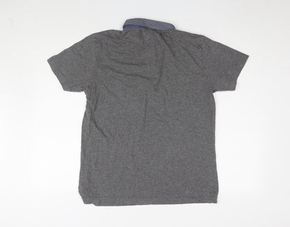 Steel & Jelly Men's Grey Polo, Size L, Short Sleeve