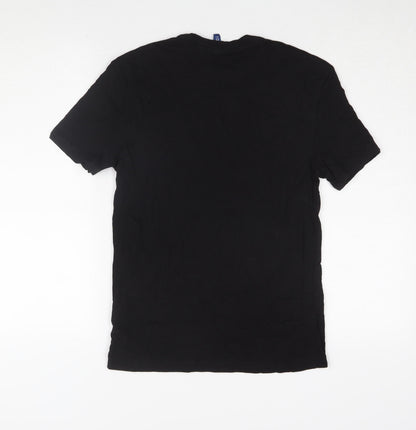 Divided H&M Friends Black T-Shirt, XS, Unisex Adults