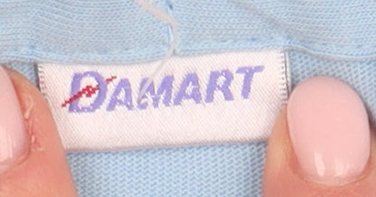 Damart Women's Blue Cowl Neck Blouse Size 10/12