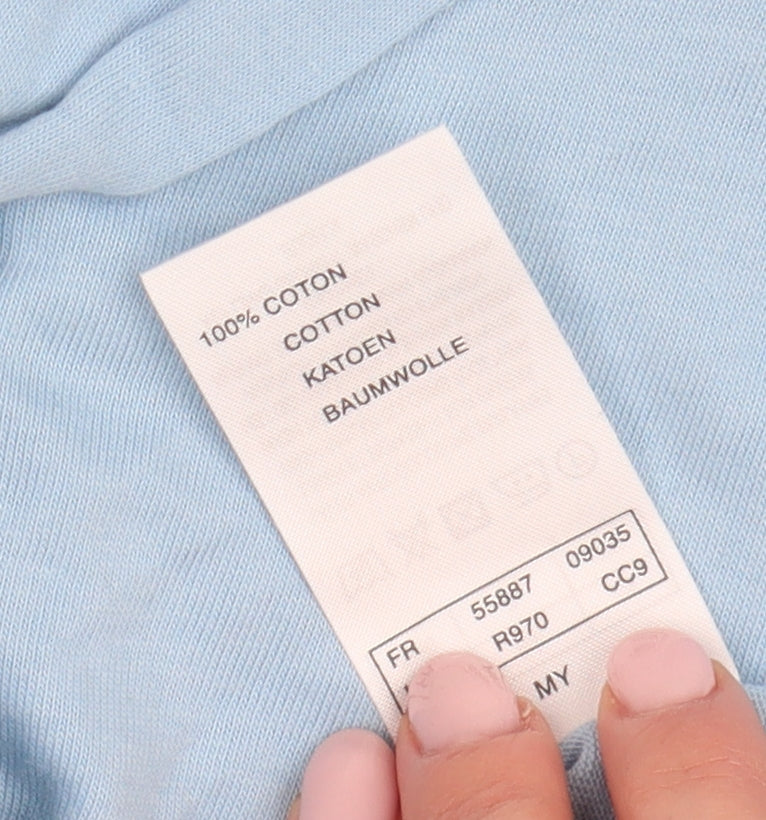 Damart Women's Blue Cowl Neck Blouse Size 10/12