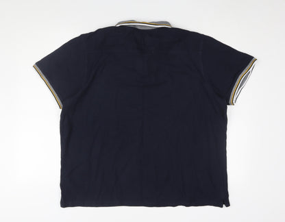 Racing Green Men's Navy Polo XL Cotton Short Sleeve