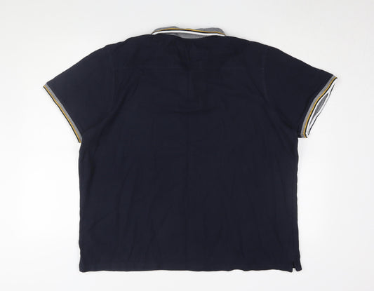 Racing Green Men's Navy Polo XL Cotton Short Sleeve