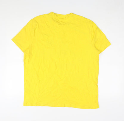 George Men's Yellow Fun Graphic T-Shirt L
