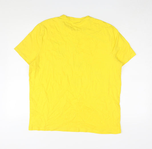 George Men's Yellow Fun Graphic T-Shirt L