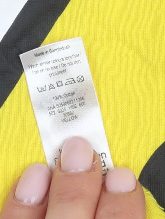 George Men's Yellow Fun Graphic T-Shirt L