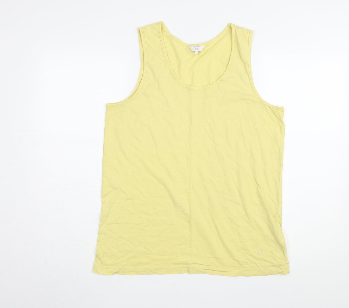 Womens UK Size M Cotton Traders Yellow  Tank