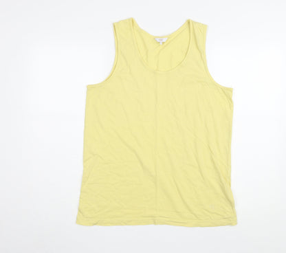 Womens UK Size M Cotton Traders Yellow  Tank