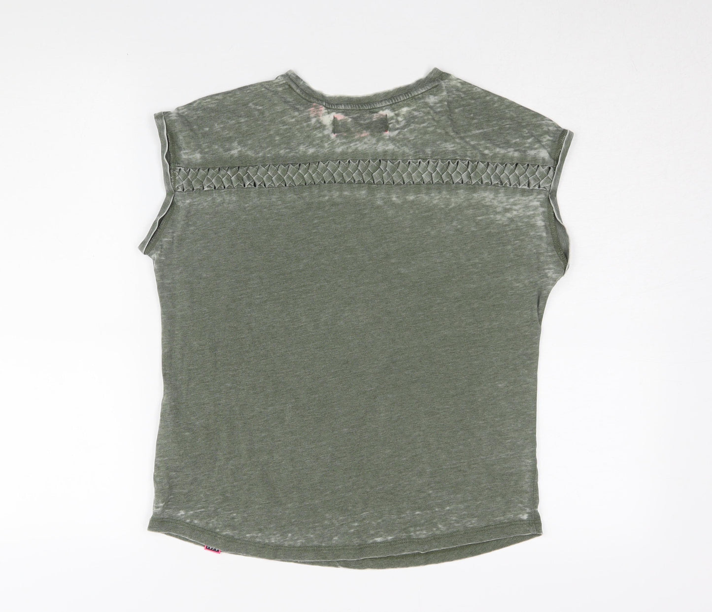Womens UK Size 10 Superdry Green Basic T-Shirt