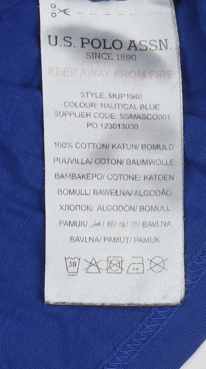 U.S. Polo Assn. Men's Medium Blue Cotton T-Shirt