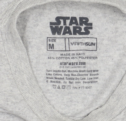 Fifth Sun Men's Grey Star Wars Alphabet T-Shirt M