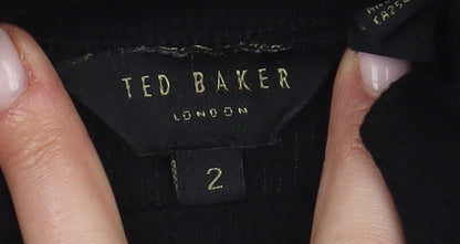 Womens UK Size 2 Ted Baker Black  T-Shirt
