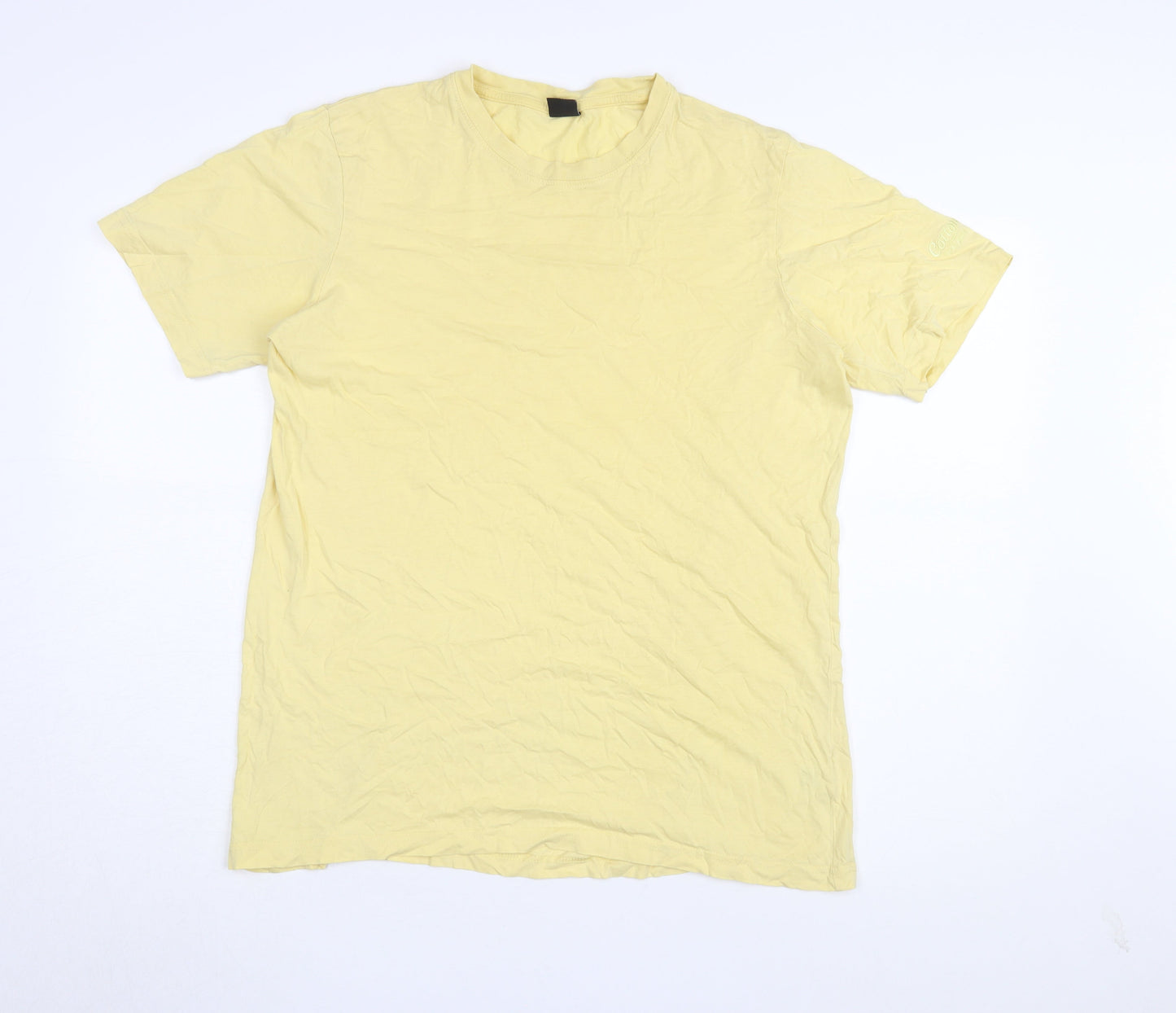 Mens UK Size M Cotton Traders Yellow  T-Shirt