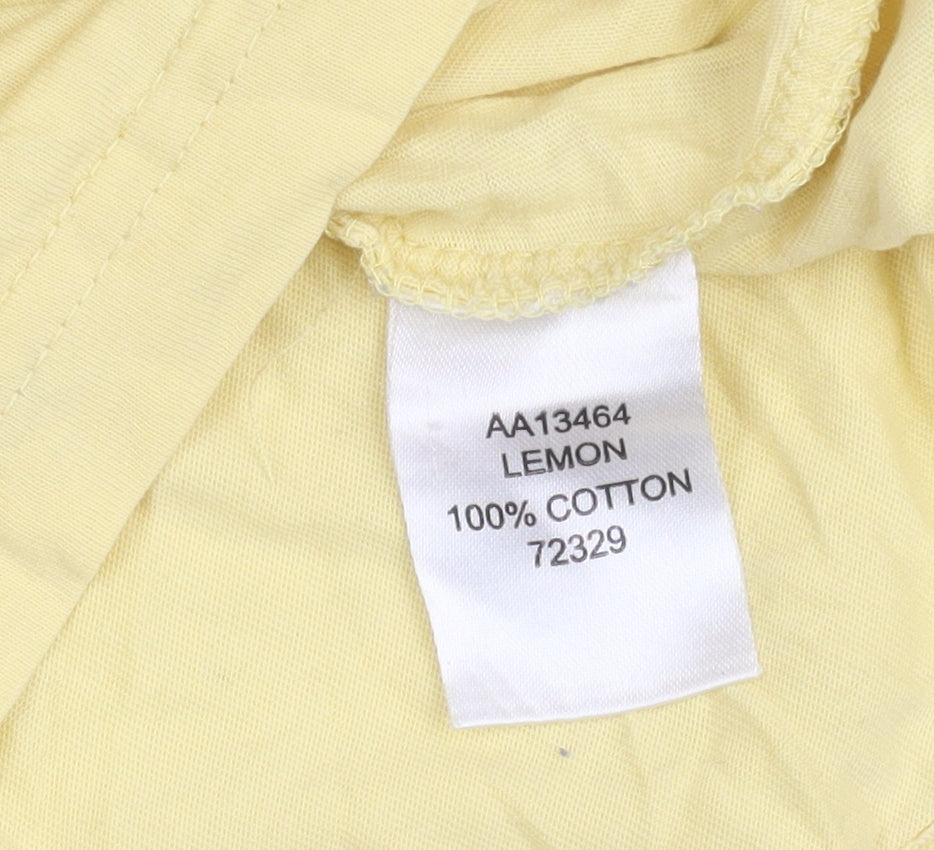 Mens UK Size M Cotton Traders Yellow  T-Shirt