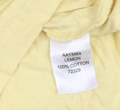 Mens UK Size M Cotton Traders Yellow  T-Shirt