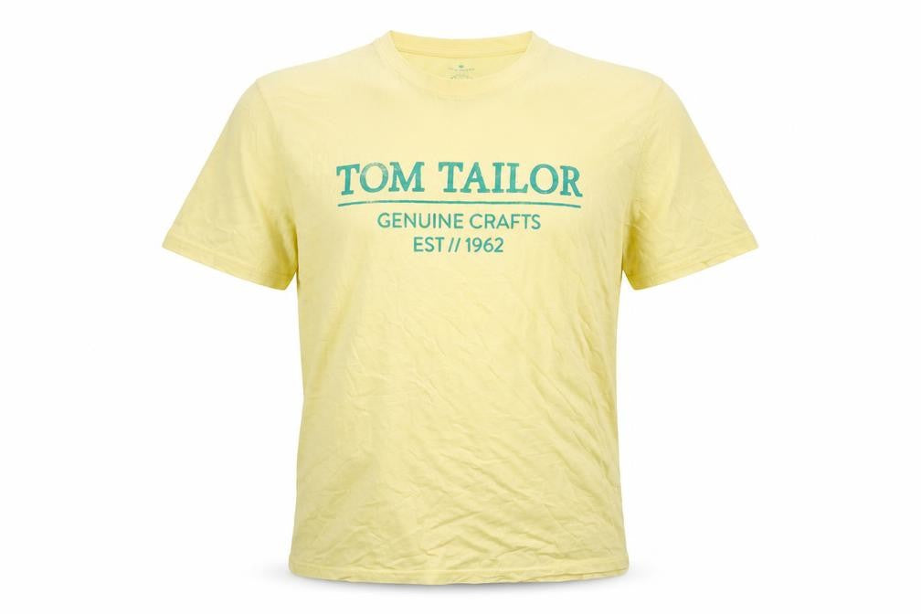 Mens UK Size 2XL TOM TAILOR Yellow  T-Shirt
