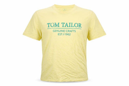 Mens UK Size 2XL TOM TAILOR Yellow  T-Shirt