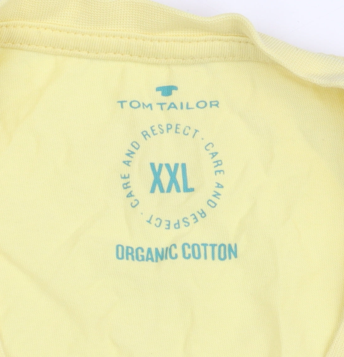 Tom Tailor Men’s Yellow 2XL Organic Cotton T-Shirt