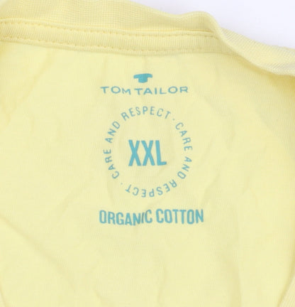 Tom Tailor Men’s Yellow 2XL Organic Cotton T-Shirt