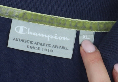 Champion Men's Blue XL Polo Shirt with Logo