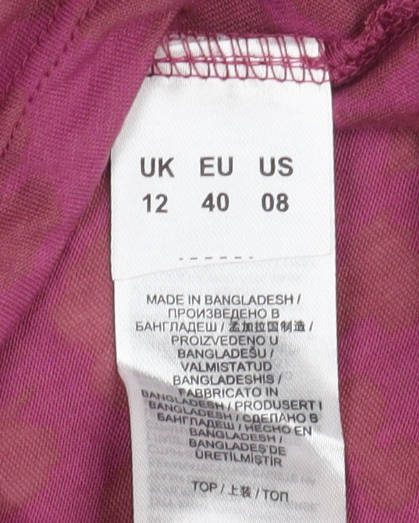 Womens UK Size 12 Capsule Pink Tunic Blouse