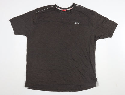 Slazenger Men's Brown 4XL Short Sleeve T-Shirt