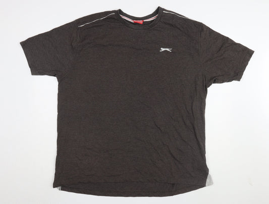 Slazenger Men's Brown 4XL Short Sleeve T-Shirt