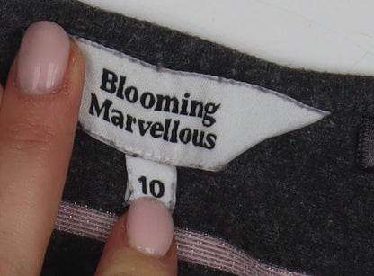 Blooming Marvellous Women's Grey Striped Bodycon Dress Size 10