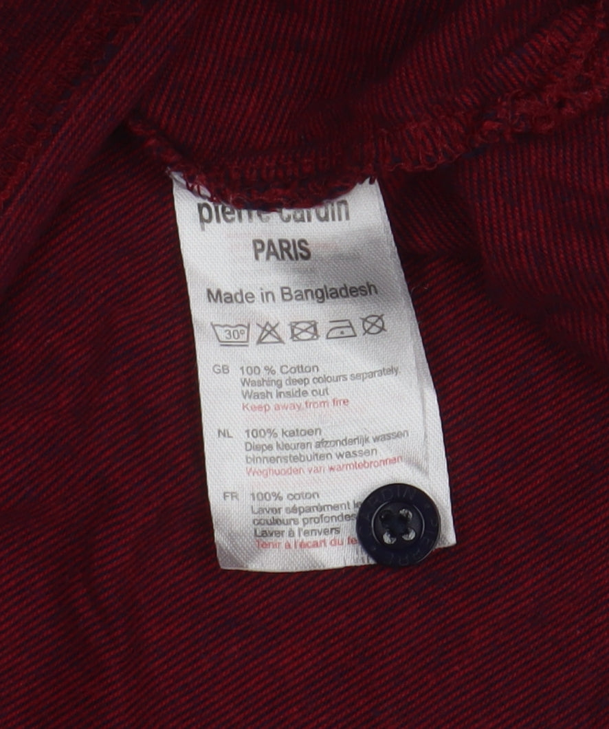 Pierre Cardin Men's Red Cotton Polo M