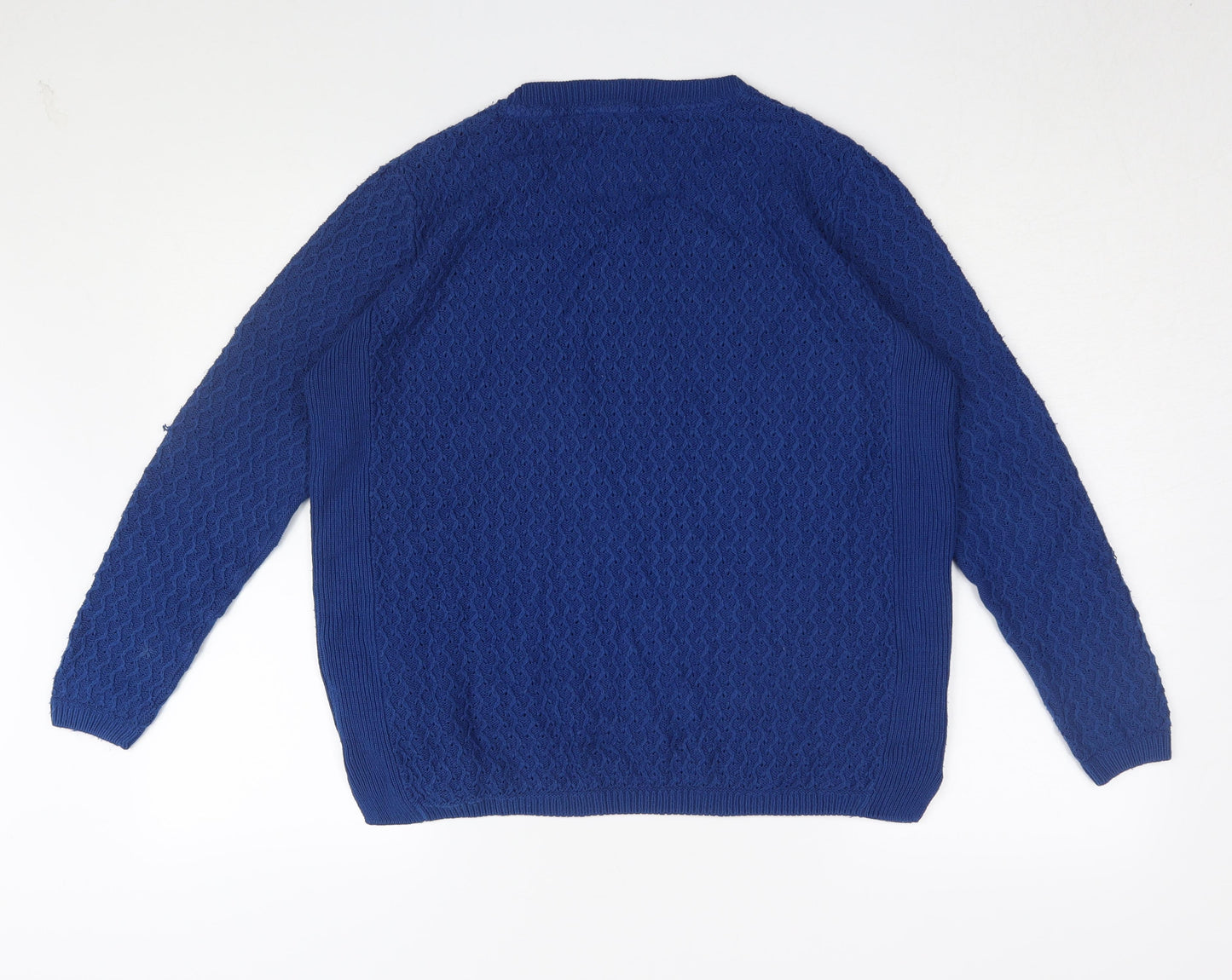 Womens UK Size M Isle Blue Pullover Jumper