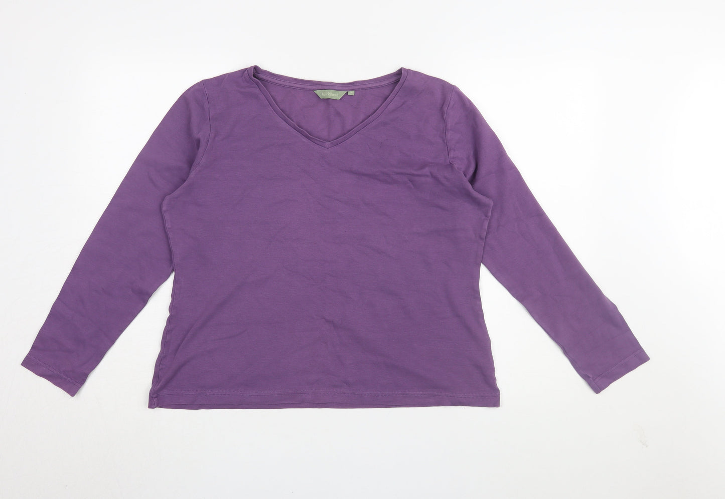 Hawkshead Women’s Purple V-Neck Long Sleeve T-Shirt