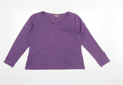 Hawkshead Women’s Purple V-Neck Long Sleeve T-Shirt