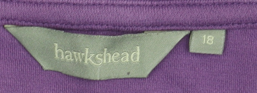 Hawkshead Women’s Purple V-Neck Long Sleeve T-Shirt