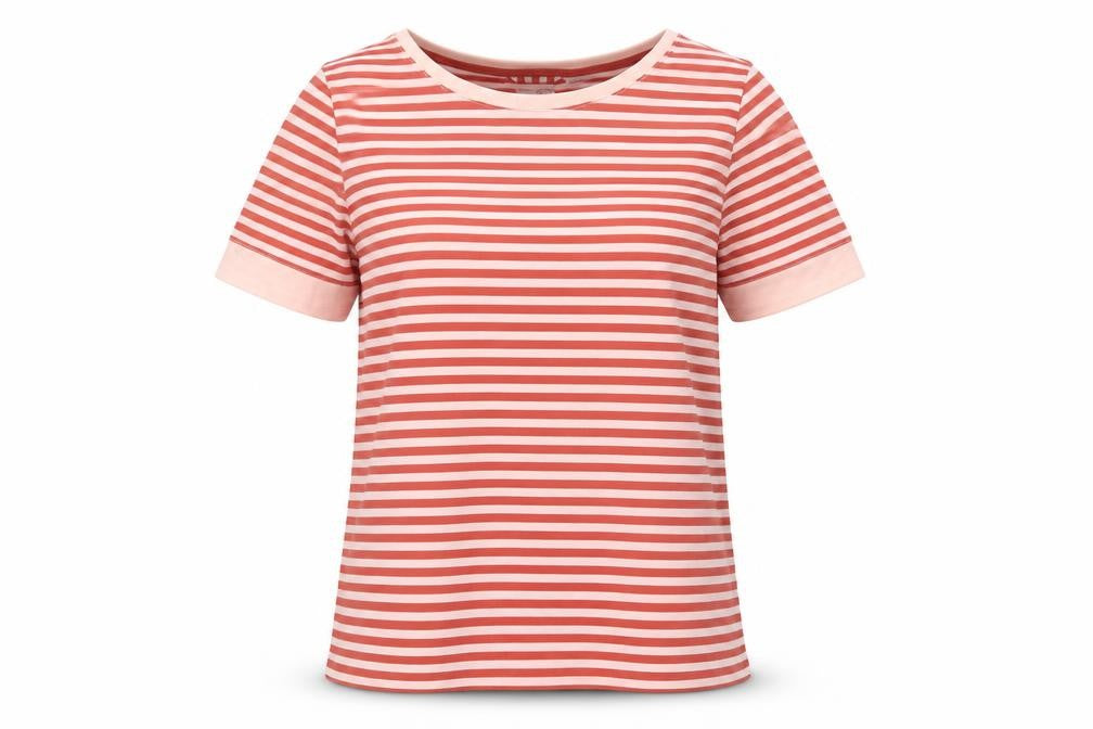 Womens UK Size S Lands' End Red Basic T-Shirt